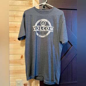 Volcom Gray Short Sleeve Tee Classic Crew Neck